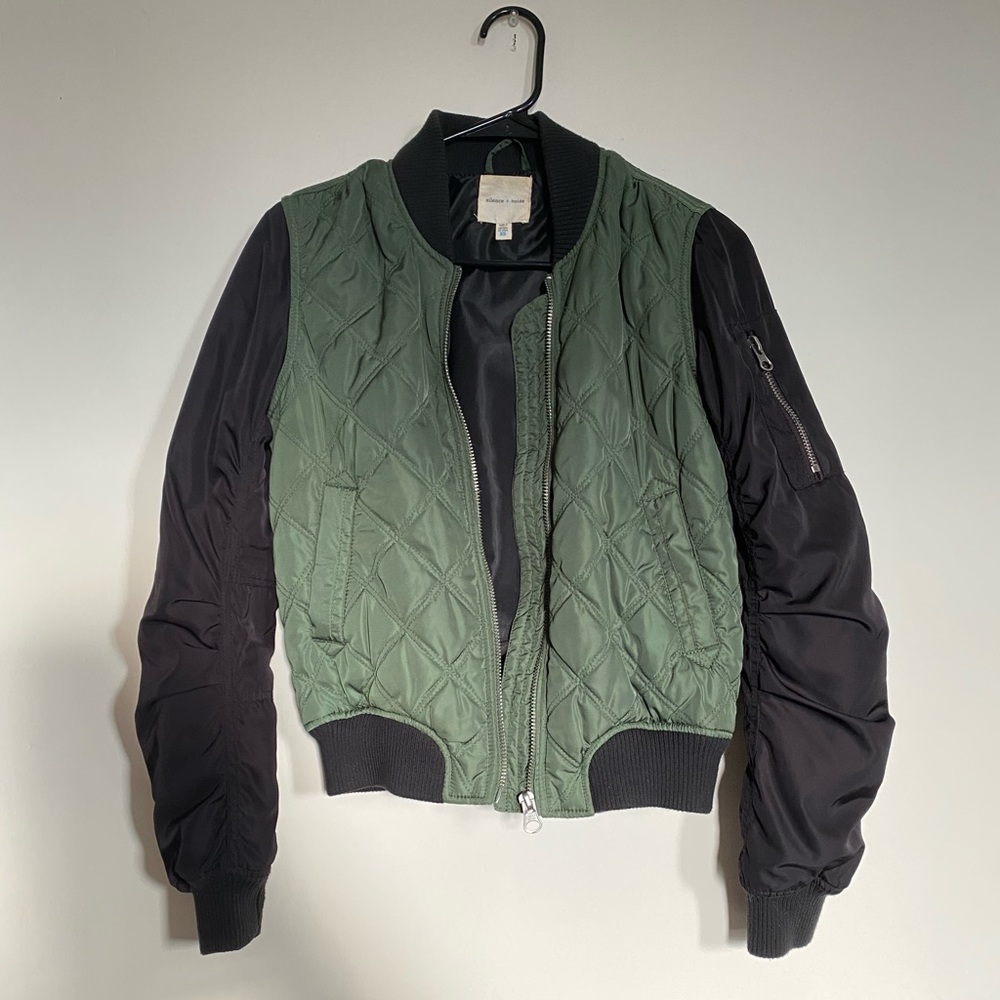 Silence + Noise Quilted Bomber XS